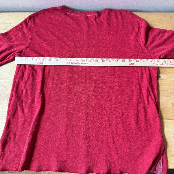 NORTH STAR BASE TEE SHIRT CREWNECK PREPPY CASUAL WEEKEND WEAR RAW EDGES RED 1-S - Picture 6 of 12